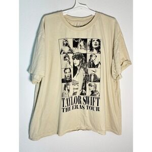 Taylor Swift The Eras Tour Beige Concert T-Shirt North American Tour Dates XL